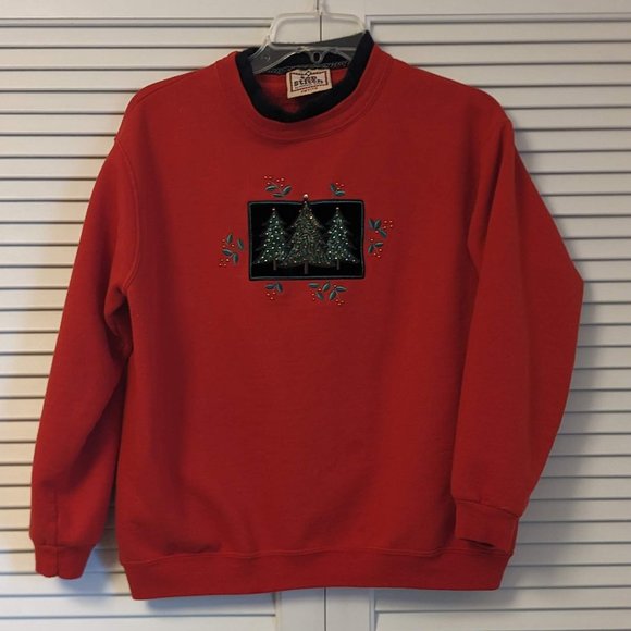 Vintage Top Stitch by Morning Sun Christmas Sweatshirt - Picture 1 of 4